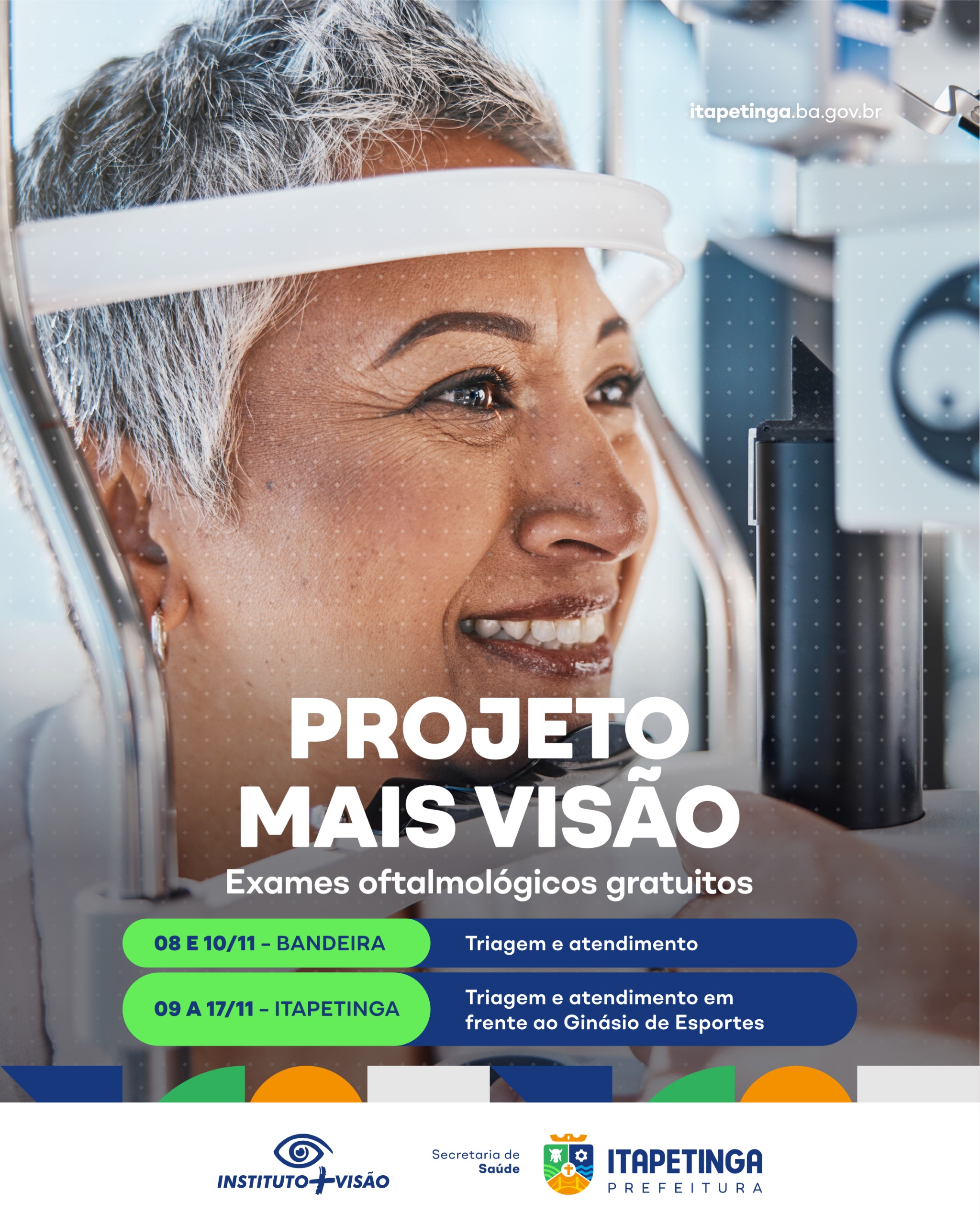 Itapetinga recebe Instituto Mais Visão e oferece exames oftalmológicos gratuitos